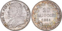 ITALIAN STATES 20 Baiocchi Coin, PAPAL STATES, Pius IX, Rome -