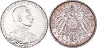German States 2 Mark Coin, PRUSSIA, Wilhelm II, Berlin, Silver -