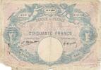 France 50 Francs Bleu et Rose, U.11715, Fayette:14.38, KM:64g -