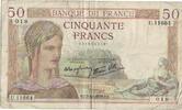 France 50 Francs Cérès, U.116, Fayette:18.35, KM:85b -