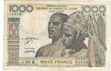 West African States 1000 Francs Banknote, Undated (1959-65), KM:603Hn -