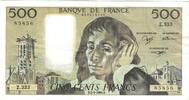 France 500 Francs Pascal, Z.333, Fayette:71.46, KM:156h -