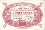 Guadeloupe 5 Francs Undated (1928-45), A.229, Cabasson, KM:7c -