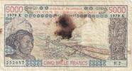 West African States 5000 Francs Banknote, KM:808Tb -