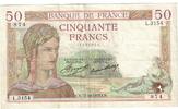 France 50 Francs Cérès, L.3154, Fayette:17.18, KM:81 -