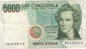 Italy 5000 Lire Banknote, KM:111a -