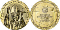 Poland Medaille Congrès Eucharistique de Lodz, Jean-Paul II, Copper Gilt -