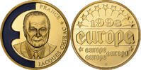 France Medaille Europe, Jacques Chirac, Copper Gilt -