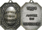 France Medaille Centenaire de la Société Générale, Silvered Brass -