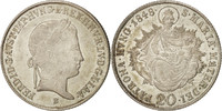 Hungary 20 Krajczar Coin, Ferdinand V, Kremnitz, Silver -