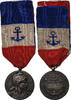 France Medaille Marine Marchande, Honneur et Travail, Very Good Quality -