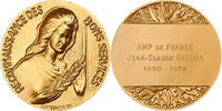 France Medaille Reconnaissance des Bons Services, Gilt Bronze, Torcheux -
