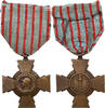 France Medaille Croix du Combattant, WAR, Very Good Quality, Bronze, 36 -