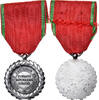 France Medaille Mérite National Français, Uncirculated, Silvered bronze, 34 -