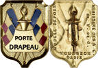 France Broche Porte Drapeau, Excellent Quality, Gilt Bronze, 54 -