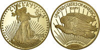 France Medaille Reproduction Twenty Dollars Liberty, Copper Gilt -