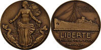 France Medaille Compagnie Générale Transatlantique, Liberté, Bronze, Vernon -
