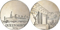 France Medaille Les Grands Transatlantiques, Queen Mary, Copper-nickel, C. -