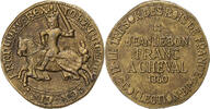 Frankreich Collection BP, Franc à Cheval, Jean Le Bon, Kupfer betaalpenning  VZ
