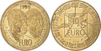 France Medaille 10 Euro, De Gaulle-Adenauer, Copper Gilt, Jimenez -