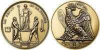 France Medal Napoléon Ier, Le Sénat, Le Peuple, Gilt Bronze, Denon -
