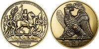 France Medaille Napoléon Ier, l'Empereur passe le Rhin à Mayence, Gilt Bronze -