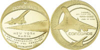 France Medaille Adieu au Concorde, Dernier Vol New-York/Paris, Copper Gilt -