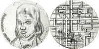 France Medaille Philippe Lebon, Silvered bronze, Schaefer -