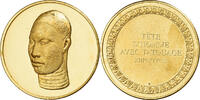 France Medaille Tête d'Homme avec Tatouage, Gilt Bronze -