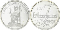 France Medaille 7 Merveilles du Monde, Statue de Zeus Olympie, Silver -