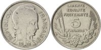 France 5 Francs Coin, Bazor, Nickel, KM:887, Gadoury:753 -