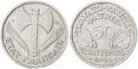 France 50 Centimes Coin, Bazor, Beaumont le Roger, Aluminum -