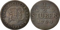 German States 1/2 Stüber Coin, JULICH-BERG, Karl Theodor -