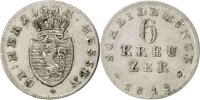 German States 6 Kreuzer Coin, HESSE-DARMSTADT, Ludwig X -