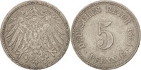 GERMANY - EMPIRE 5 Pfennig Coin, Wilhelm II, Berlin -