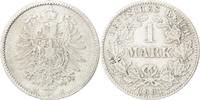 GERMANY - EMPIRE Mark Coin, Wilhelm I, Hambourg, Silver, KM:7 -