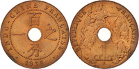 FRENCH INDO-CHINA Cent Coin, Paris, Bronze, KM:12.1 -