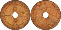 FRENCH INDO-CHINA Cent Coin, Paris, Bronze, KM:12.1 -