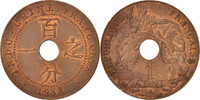 FRENCH INDO-CHINA Cent Coin, Paris, Bronze, KM:12.1 -