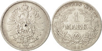 GERMANY - EMPIRE Mark Coin, Wilhelm I, Silver, KM:7 -