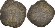 Spanish Netherlands 2 Denier, 8 Mites Coin, Flanders, Antwerp -