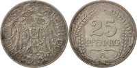 GERMANY - EMPIRE 25 Pfennig Coin, Wilhelm II, Berlin, Nickel -