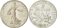 France 2 Francs Coin, Semeuse, Paris, Silver, KM:845.1 -