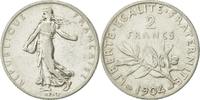France 2 Francs Coin, Semeuse, Paris, Silver, KM:845.1 -
