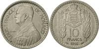Monaco 10 Francs Coin, Louis II, Poissy, Copper-nickel -