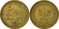 Monaco 2 Francs Coin, Louis II, Poissy, Aluminum-Bronze -