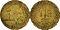 Monaco Franc Coin, Louis II, Poissy, Aluminum-Bronze, KM:114 -