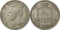 Monaco 100 Francs, Cent Coin, Rainier III, Copper-nickel -