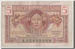 France 5 Francs Banknote, 1947 French Treasury -