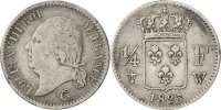 France 1/4 Franc Coin, Louis XVIII, Louis XVIII, Lille -